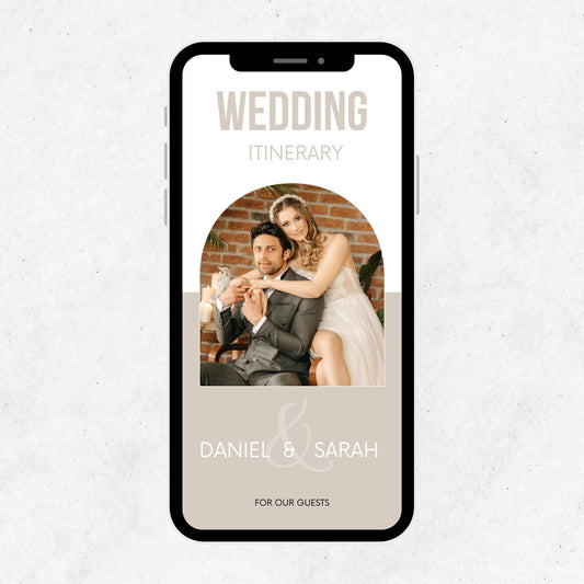 Wedding Itinerary For Guests Mobile Template PLR