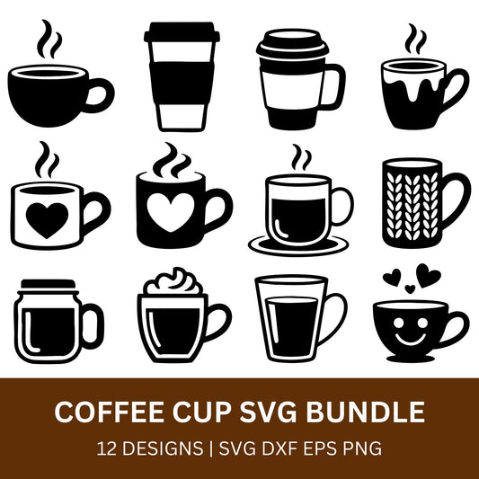 Coffee Cup SVG Bundle PLR