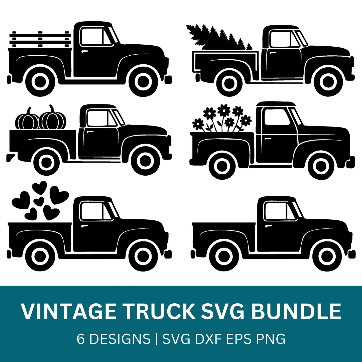 Vintage Truck SVG Bundle PLR