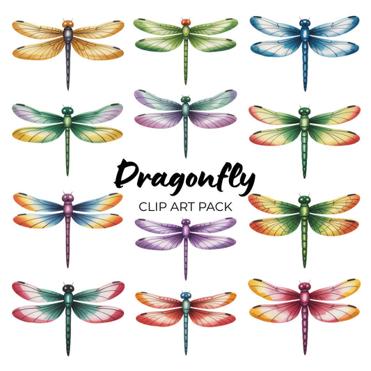 Dragonfly Clipart Pack PLR