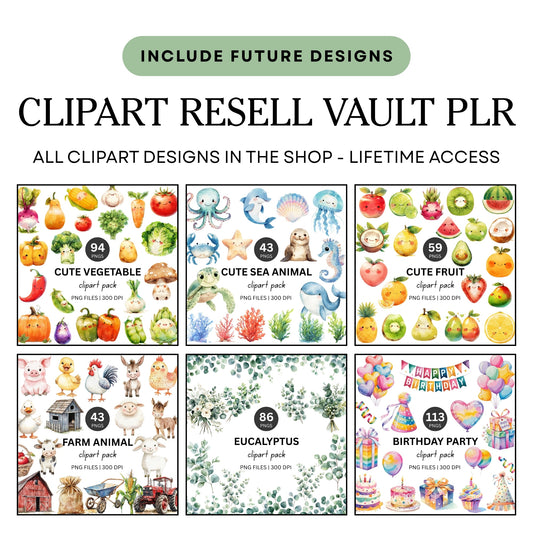 Clipart Resell Vault | Lifetime Access with PLR Resell Rights License