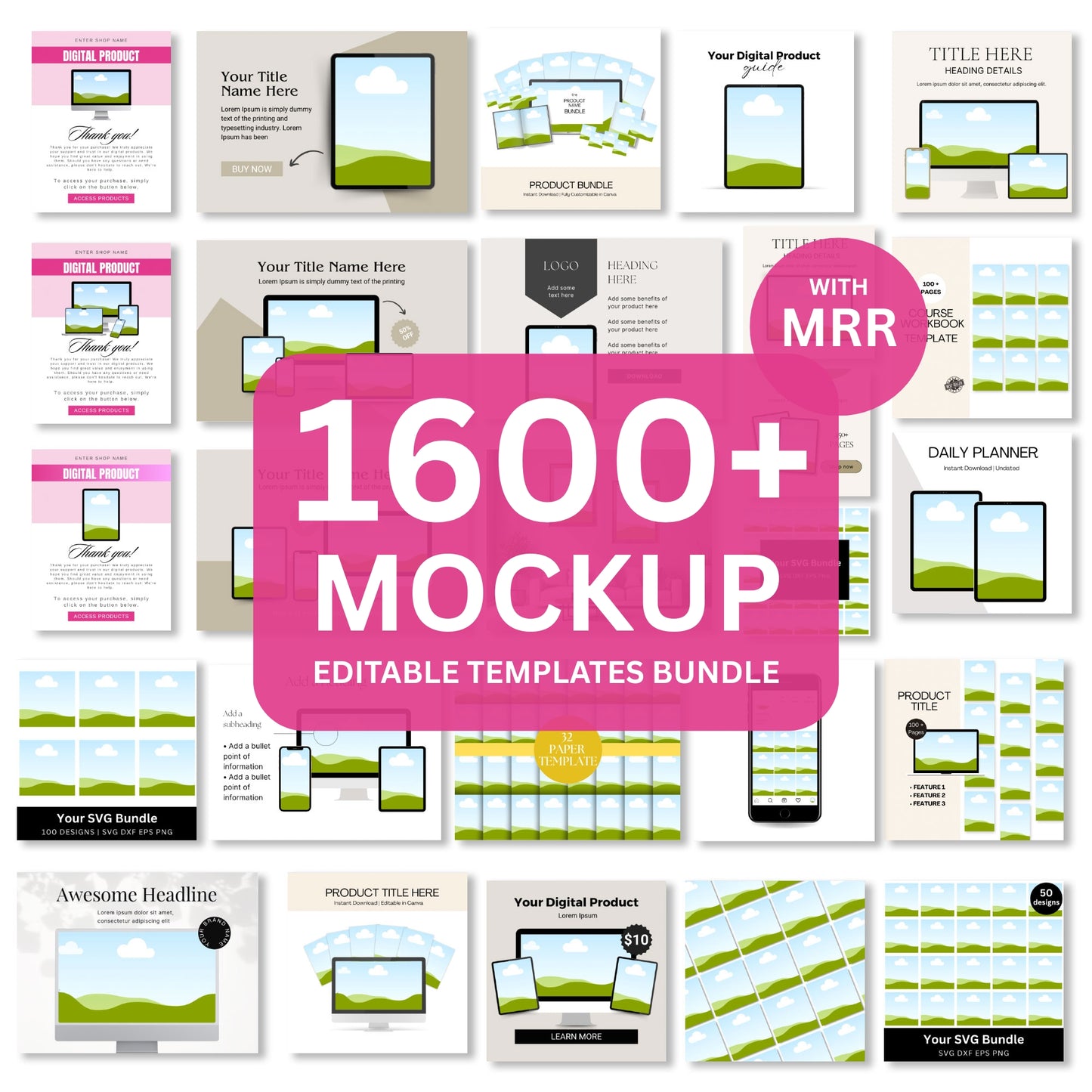 The Ultimate Digital Product Mockup Creator Bundle MRR