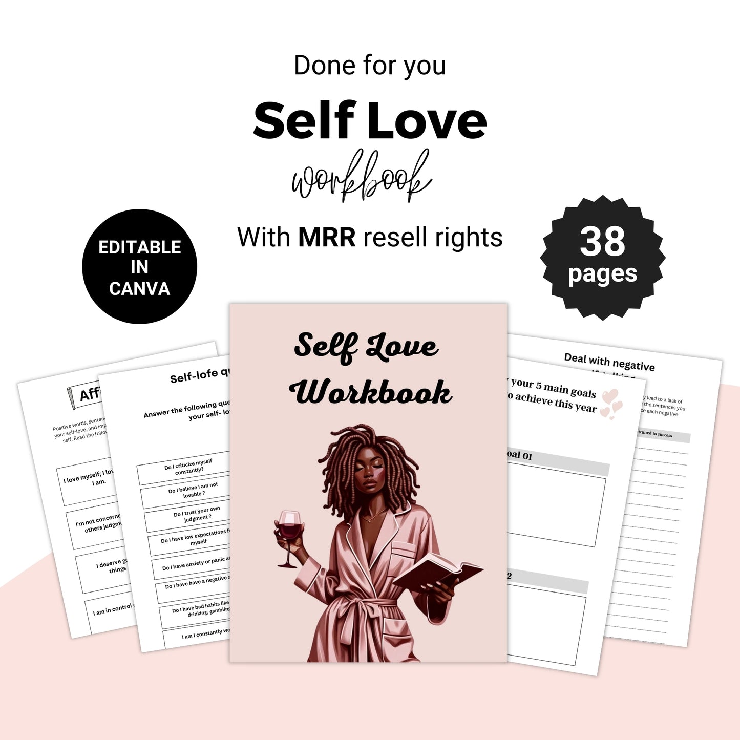 6 in 1 Self Care Planners with MRR Resell Rights