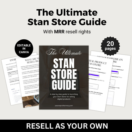 The Ultimate Stan Store Guide with MRR Resell Rights
